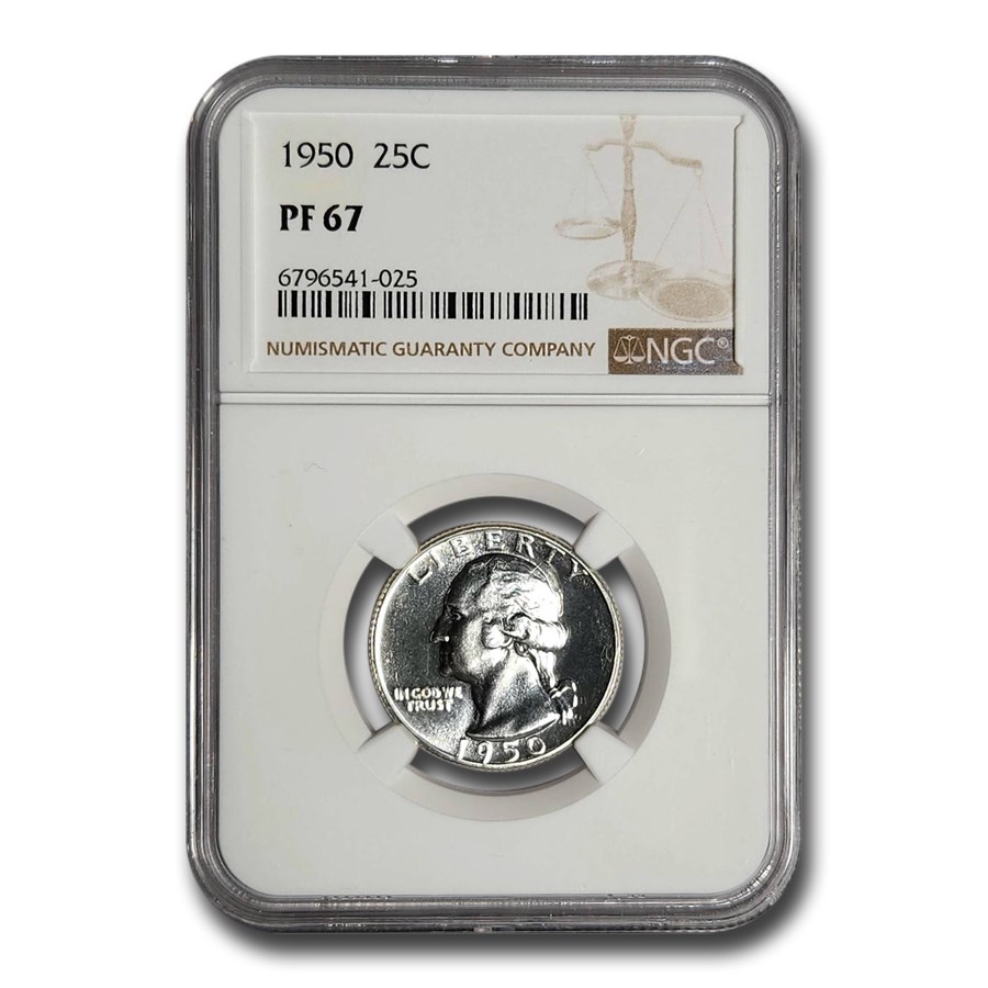 1950 Washington Quarter PF-67 NGC
