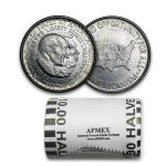 1951-1954 20-ct Washington-Carver Silver Half Roll BU