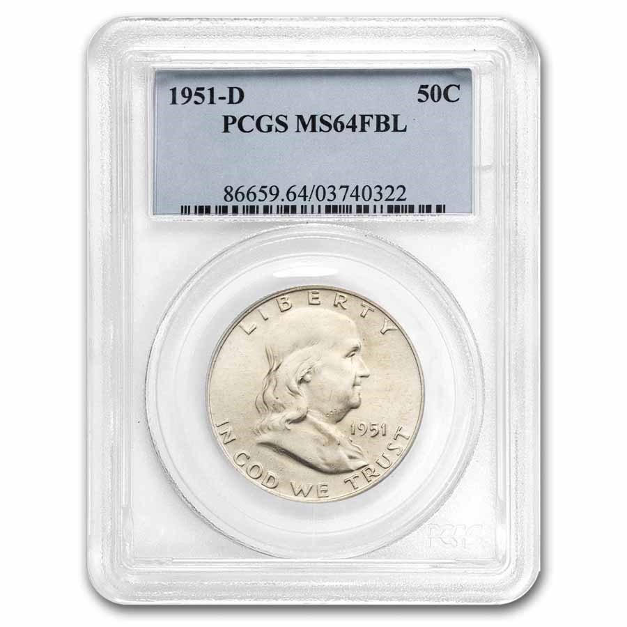 1951-D Franklin Half Dollar MS-64 PCGS (FBL)