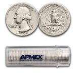 1951-D Washington Quarter 40-Coin Roll Avg Circ