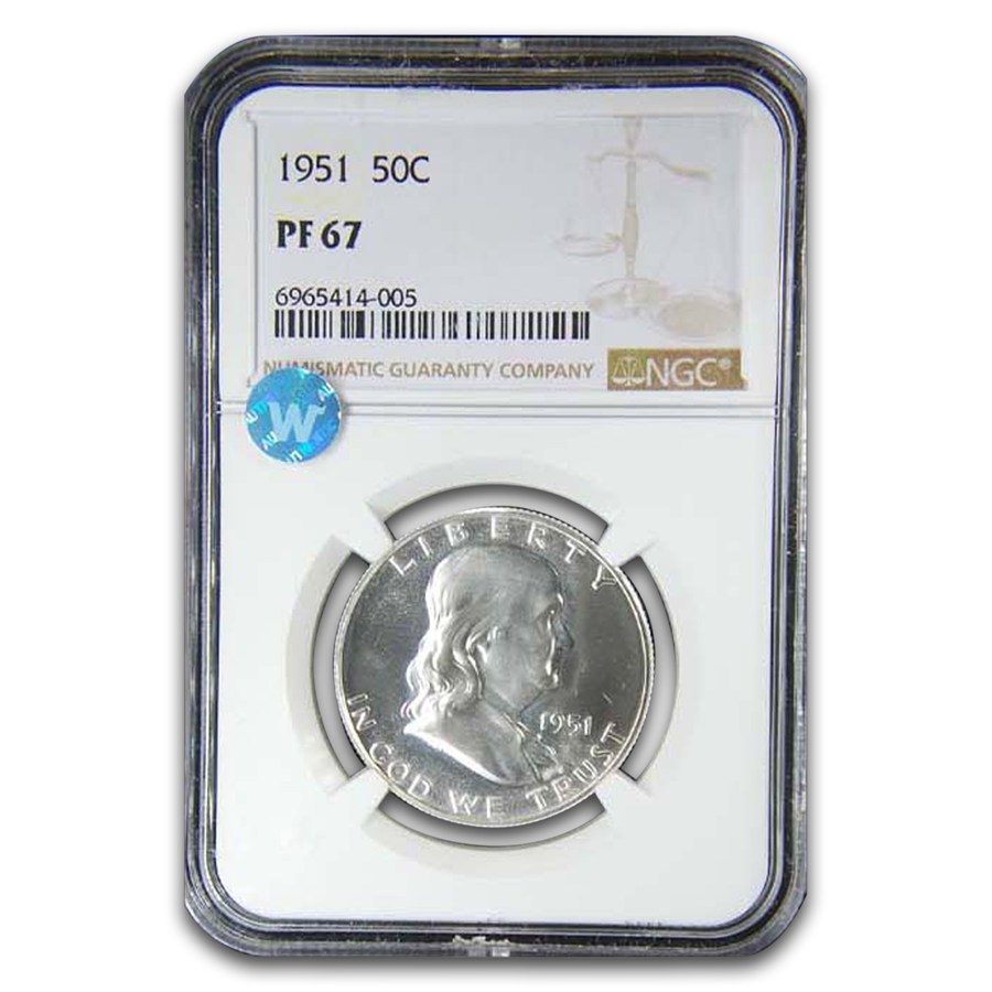 1951 Franklin Half Dollar PF-67 NGC