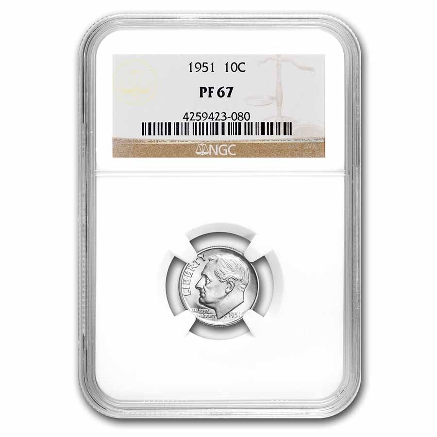 1951 Roosevelt Dime PF-67 NGC
