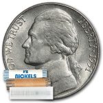 1951-S Jefferson Nickel 40-Coin Roll BU