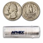 1951-S Washington Quarter 40-Coin Roll Avg Circ