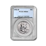 1952-D Franklin Half Dollar MS-64 PCGS