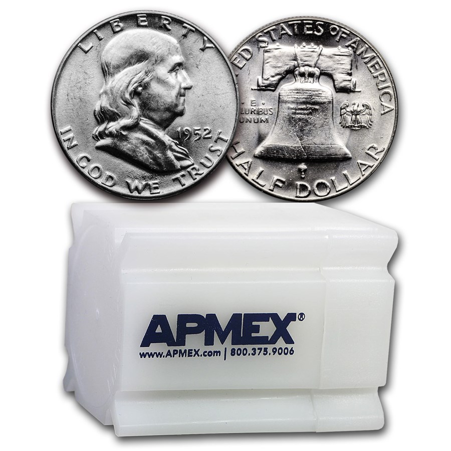 1952 Franklin Half Dollar 20-Coin Roll BU