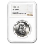 1952 Franklin Half Dollar MS-64 NGC (FBL)