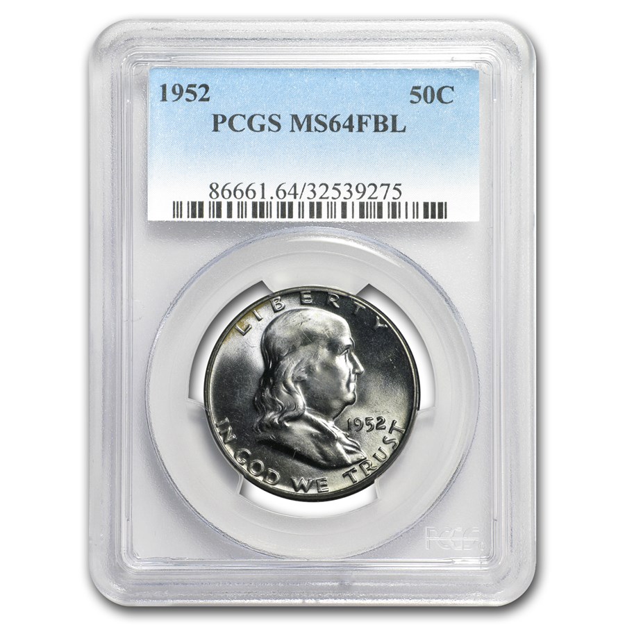 1952 Franklin Half Dollar MS-64 PCGS (FBL)