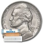 1952 Jefferson Nickel 40-Coin Roll BU