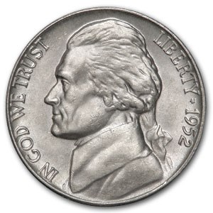 1952 Jefferson Nickel BU