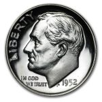 1952 Roosevelt Dime Gem Proof
