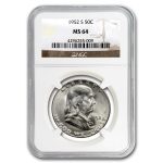 1952-S Franklin Half Dollar MS-64 NGC