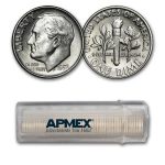 1952-S Roosevelt Dime 50-Coin Roll BU