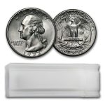 1952-S Washington Quarter 40-Coin Roll BU