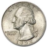 1952-S Washington Quarter AU