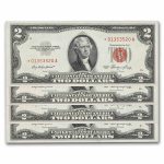 1953* $2.00 U.S. Note Red Seal AU (Fr#1509*) Star, 11 consec.