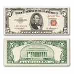 1953-A* $5.00 U.S. Note Red Seal AU (Fr#1533*) Star Note