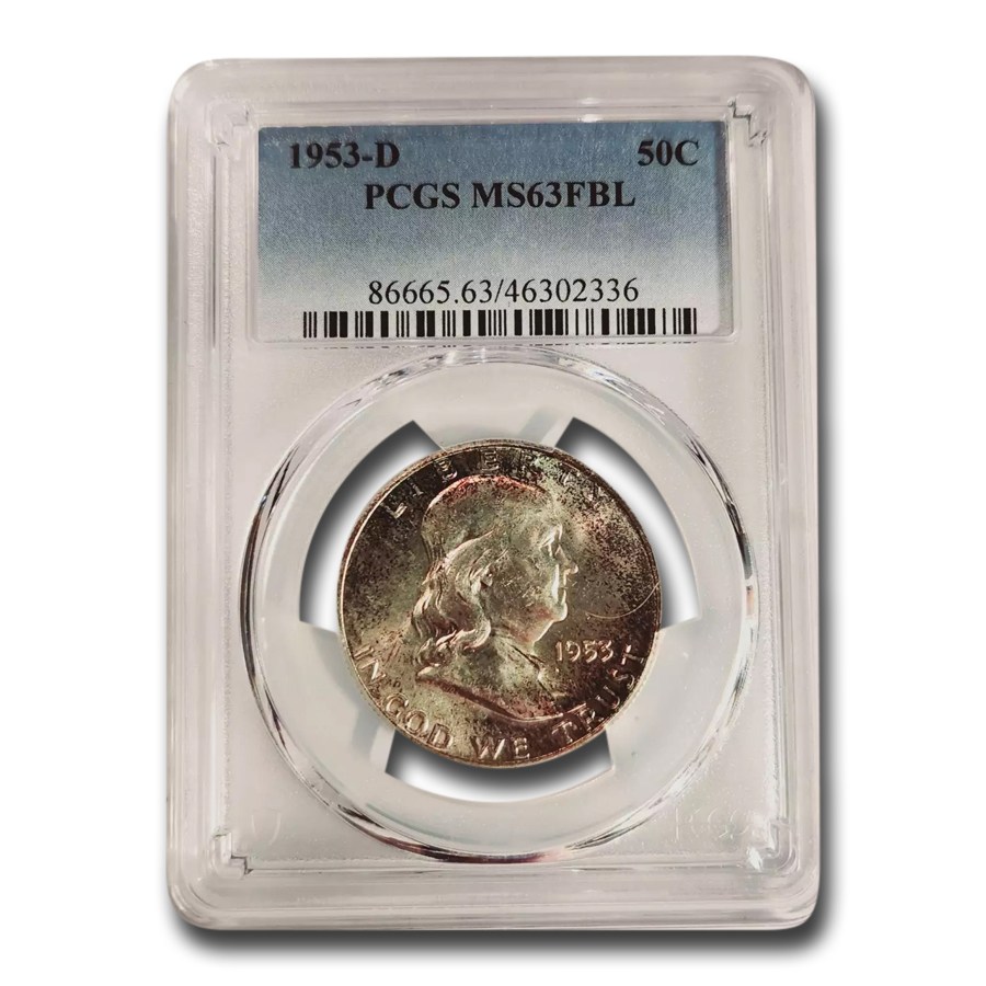 1953-D Franklin Half Dollar MS-63 PCGS (FBL)