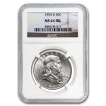 1953-D Franklin Half Dollar MS-64 NGC (FBL)