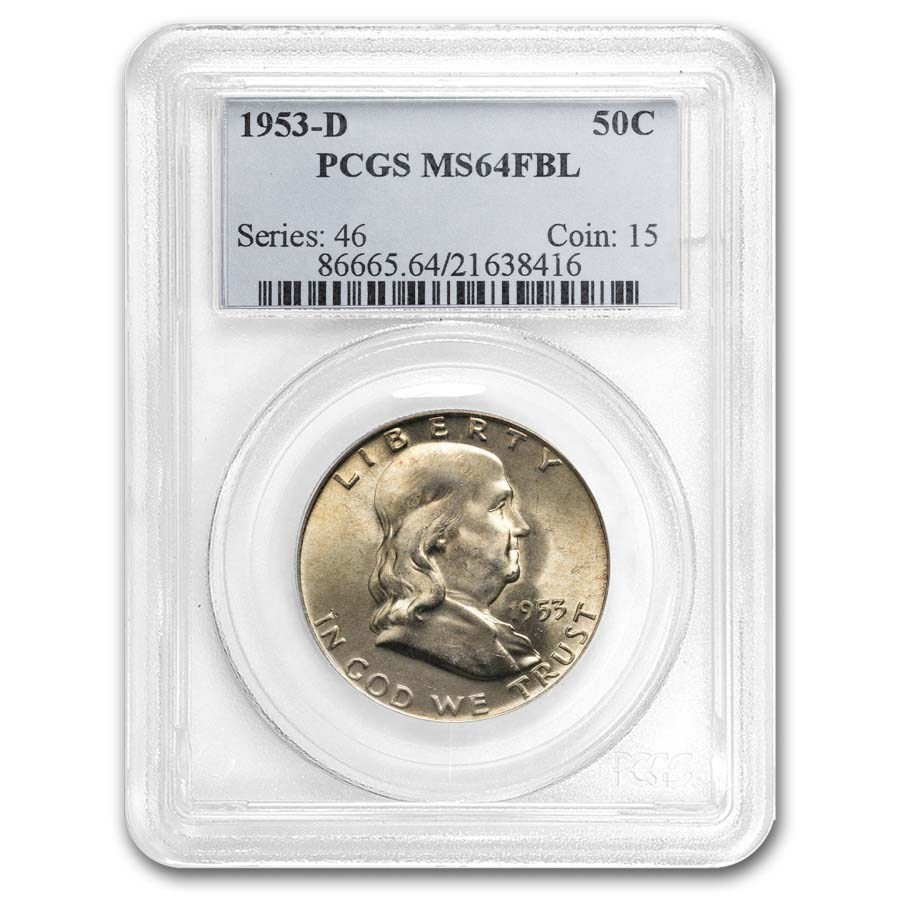 1953-D Franklin Half Dollar MS-64 PCGS