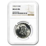 1953-D Franklin Half Dollar MS-65 NGC (FBL)