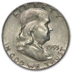 1953 Franklin Half Dollar AU