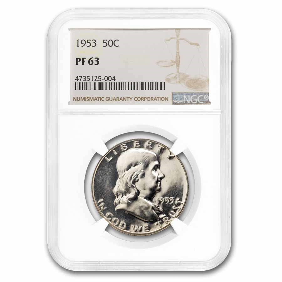 1953 Franklin Half Dollar PF-63 NGC