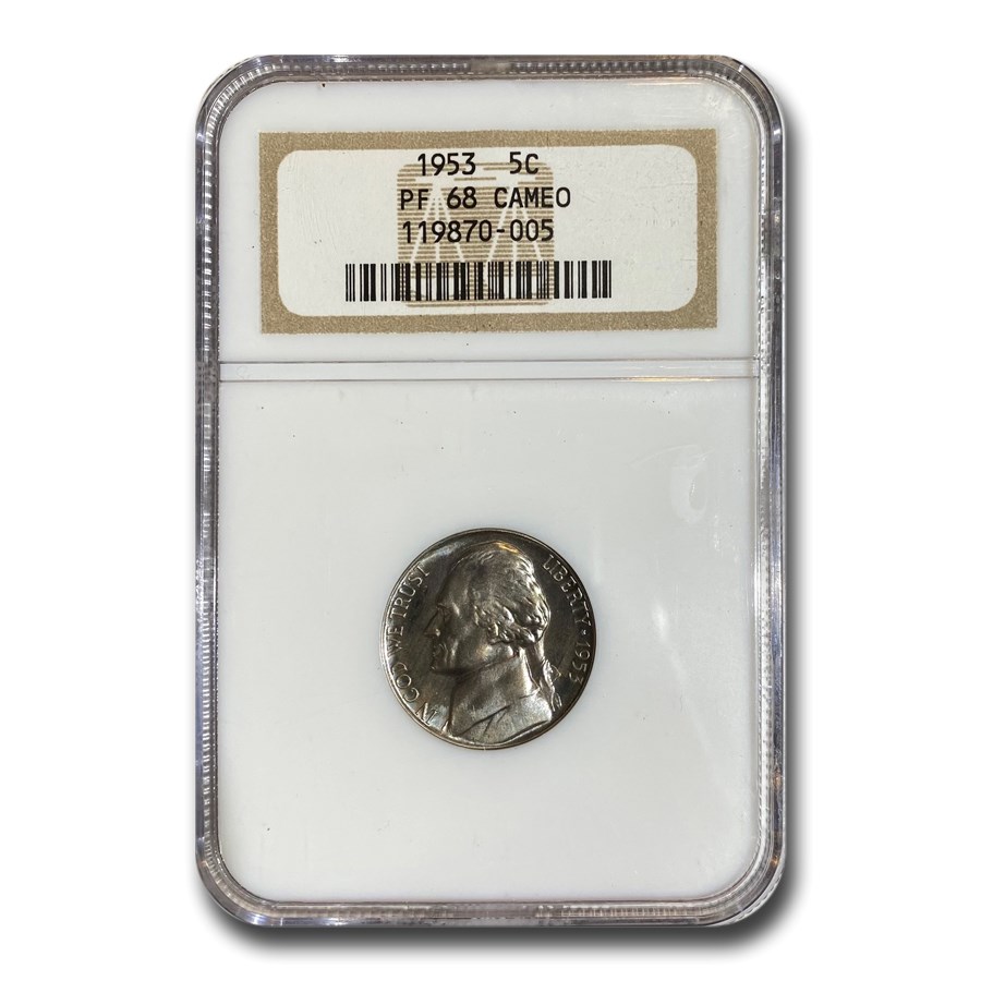 1953 Jefferson Nickel PF-68 Cameo NGC