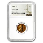1953 Lincoln Cent PF-65 NGC (Red)