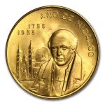 1953 Mexico Gold Year of Hidalgo Medal BU (.2411 AGW)