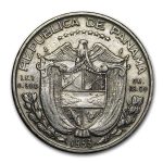 1953 Panama Silver 1/2 Balboa AU