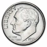 1953 Roosevelt Dime BU