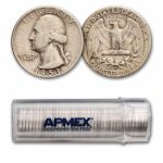 1953-S Washington Quarter 40-Coin Roll Avg Circ