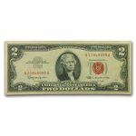 1953 thru 1953-C $2.00 U.S. Notes Red Seal VG/F