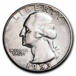 1953 Washington Quarter AU