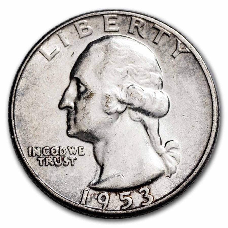 1953 Washington Quarter AU