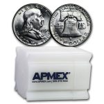 1954-D Franklin Half Dollar 20-Coin Roll BU
