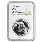 1954-D Franklin Half Dollar MS-64 NGC