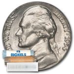 1954-D Jefferson Nickel 40-Coin Roll BU