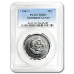 1954-D Washington-Carver Half MS-64 PCGS