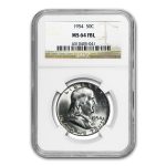 1954 Franklin Half Dollar MS-64 NGC (FBL)