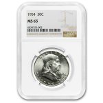 1954 Franklin Half Dollar MS-65 NGC