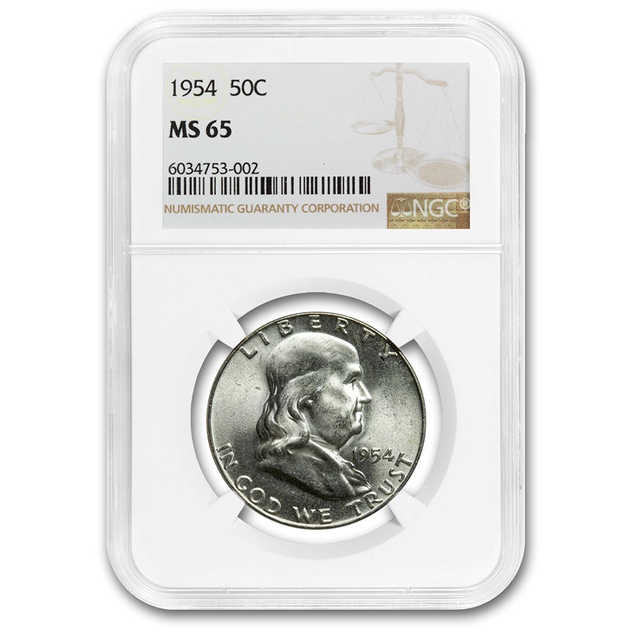 1954 Franklin Half Dollar MS-65 NGC