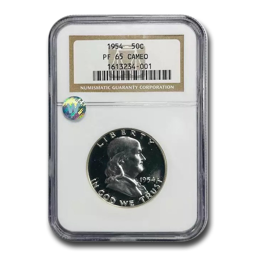 1954 Franklin Half Dollar PF-65 Cameo NGC
