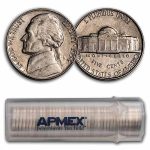 1954 Jefferson Nickel 40-Coin Roll BU