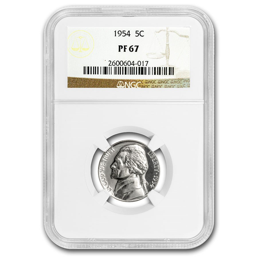 1954 Jefferson Nickel PF-67 NGC