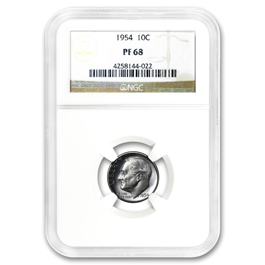 1954 Roosevelt Dime PR-68 NGC