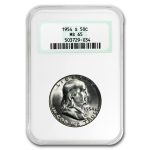 1954-S Franklin Half Dollar MS-65 NGC