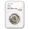 1954-S Franklin Half Dollar MS-66 NGC