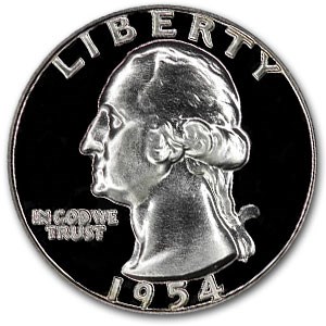 1954 Washington Quarter Gem Proof